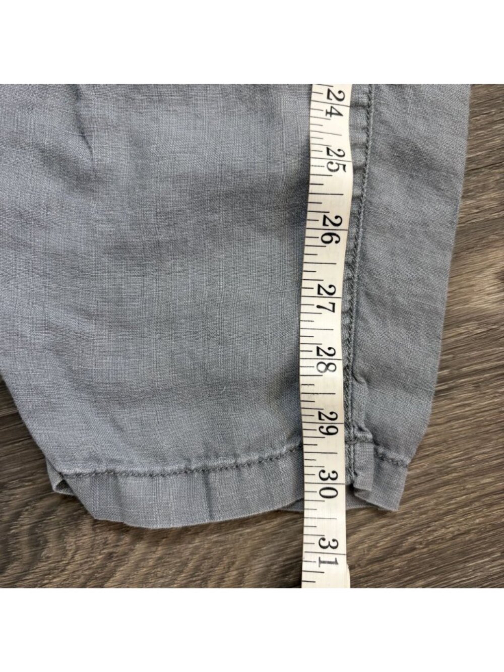 Lou & Grey Linen Pants Small Gray Elastic Waist Pockets Lightweight Casual - Picture 7 of 9